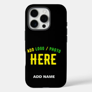 STYLISH MODERN CUSTOMIZABLE BLACK VERIFIED BRANDED iPhone 16 PRO CASE