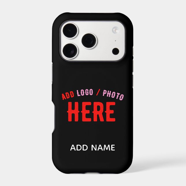 STYLISH MODERN CUSTOMIZABLE BLACK VERIFIED BRANDED Case-Mate iPhone CASE (Back)