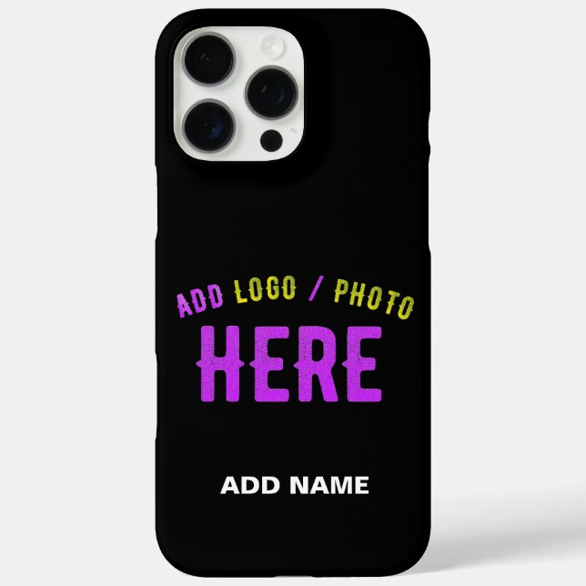 STYLISH MODERN CUSTOMIZABLE BLACK VERIFIED BRANDED Case-Mate iPhone CASE (Back)