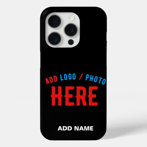 STYLISH MODERN CUSTOMIZABLE BLACK VERIFIED BRANDED iPhone 15 PRO CASE