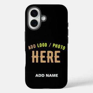 STYLISH MODERN CUSTOMIZABLE BLACK VERIFIED BRANDED iPhone 16 CASE