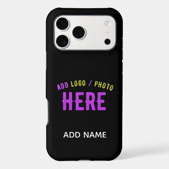 STYLISH MODERN CUSTOMIZABLE BLACK VERIFIED BRANDED Case-Mate iPhone CASE (Back)