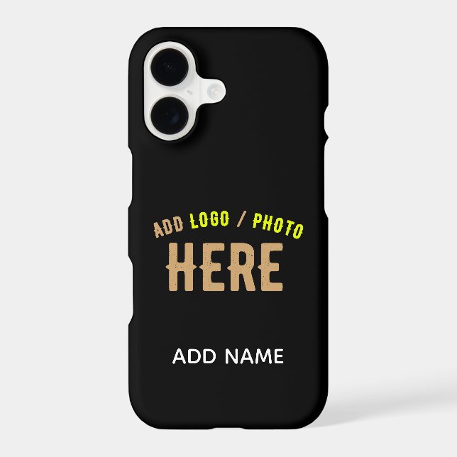 STYLISH MODERN CUSTOMIZABLE BLACK VERIFIED BRANDED Case-Mate iPhone CASE (Back)