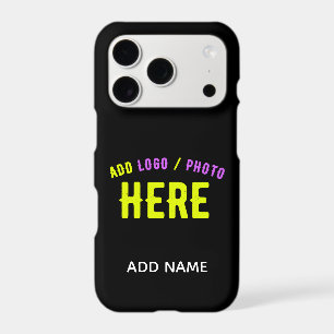 STYLISH MODERN CUSTOMIZABLE BLACK VERIFIED BRANDED iPhone 17 PRO CASE