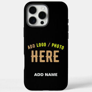 STYLISH MODERN CUSTOMIZABLE BLACK VERIFIED BRANDED iPhone 16 PRO MAX CASE