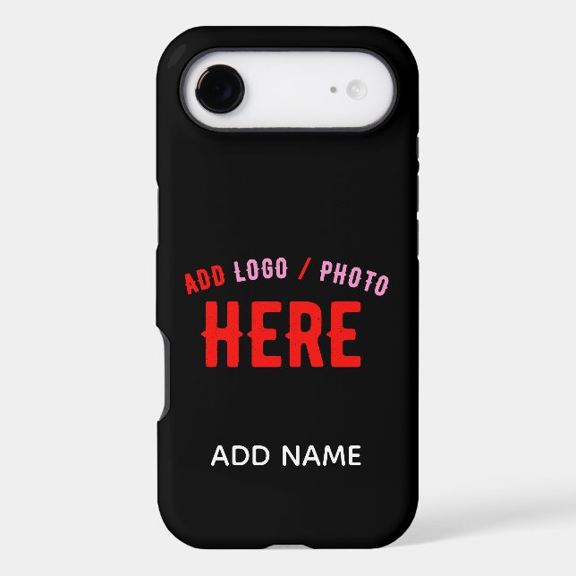 STYLISH MODERN CUSTOMIZABLE BLACK VERIFIED BRANDED Case-Mate iPhone CASE (Back)