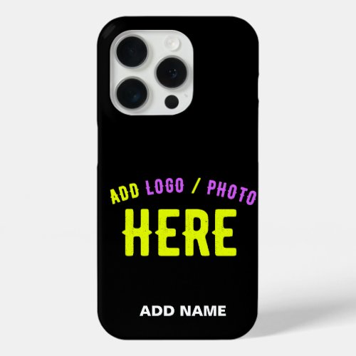 STYLISH MODERN CUSTOMIZABLE BLACK VERIFIED BRANDED iPhone 15 PRO CASE