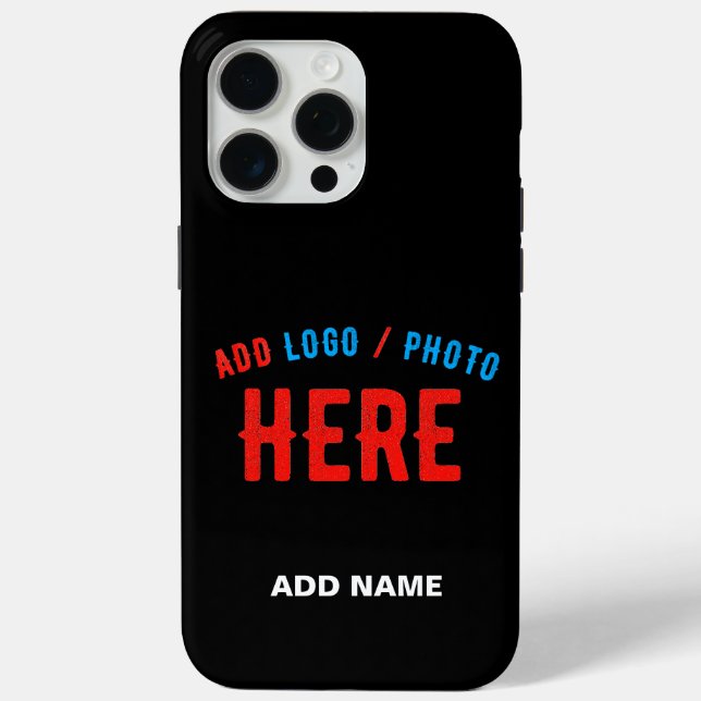 STYLISH MODERN CUSTOMIZABLE BLACK VERIFIED BRANDED Case-Mate iPhone CASE (Back)
