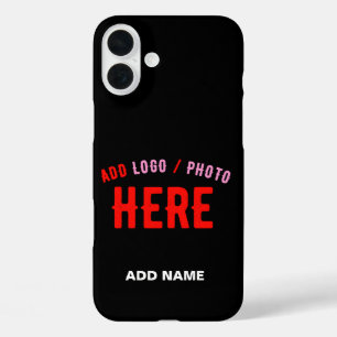 STYLISH MODERN CUSTOMIZABLE BLACK VERIFIED BRANDED iPhone 16 PLUS CASE