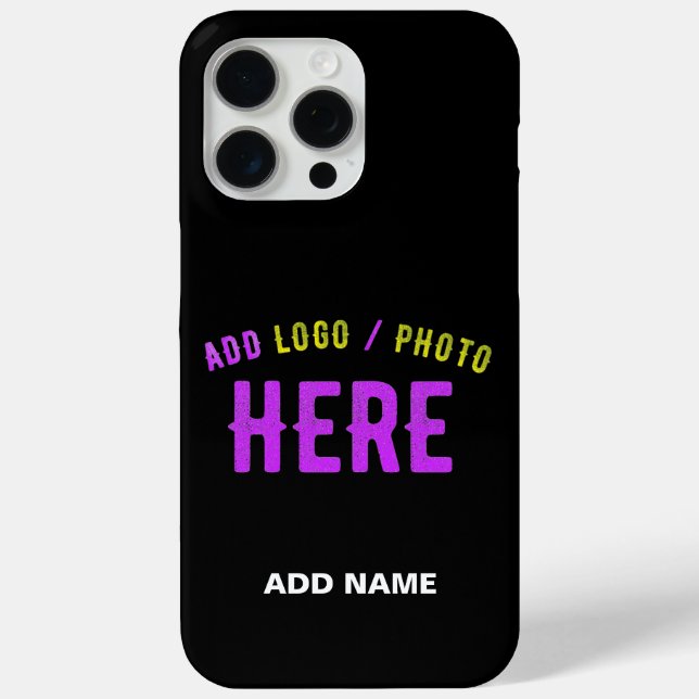 STYLISH MODERN CUSTOMIZABLE BLACK VERIFIED BRANDED Case-Mate iPhone CASE (Back)