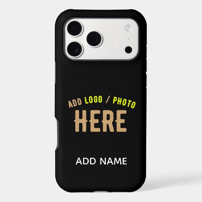 STYLISH MODERN CUSTOMIZABLE BLACK VERIFIED BRANDED Case-Mate iPhone CASE (Back)
