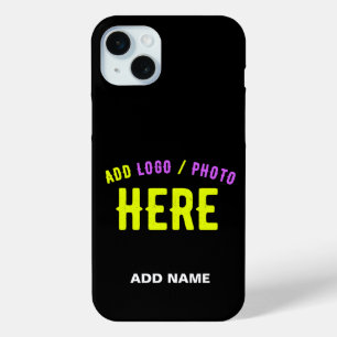 STYLISH MODERN CUSTOMIZABLE BLACK VERIFIED BRANDED iPhone 15 PLUS CASE