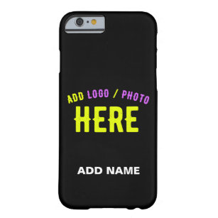 STYLISH MODERN CUSTOMIZABLE BLACK VERIFIED BRANDED BARELY THERE iPhone 6 CASE