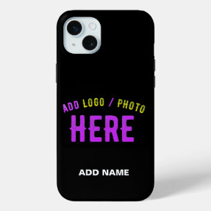 STYLISH MODERN CUSTOMIZABLE BLACK VERIFIED BRANDED iPhone 15 PLUS CASE