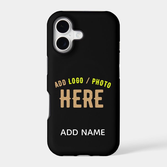 STYLISH MODERN CUSTOMIZABLE BLACK VERIFIED BRANDED Case-Mate iPhone CASE (Back)