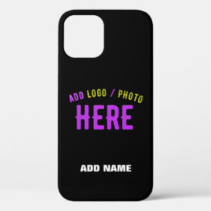 STYLISH MODERN CUSTOMIZABLE BLACK VERIFIED BRANDED iPhone 12 PRO CASE
