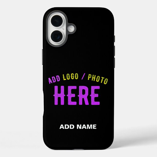 STYLISH MODERN CUSTOMIZABLE BLACK VERIFIED BRANDED Case-Mate iPhone CASE (Back)
