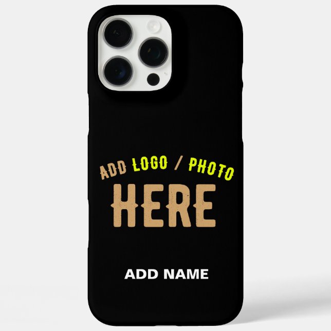 STYLISH MODERN CUSTOMIZABLE BLACK VERIFIED BRANDED Case-Mate iPhone CASE (Back)