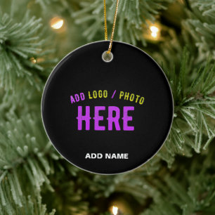 STYLISH MODERN CUSTOMIZABLE BLACK VERIFIED BRANDED CERAMIC ORNAMENT