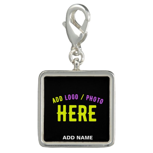 STYLISH MODERN CUSTOMIZABLE BLACK VERIFIED BRANDED CHARM (Front)