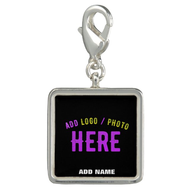 STYLISH MODERN CUSTOMIZABLE BLACK VERIFIED BRANDED CHARM (Front)