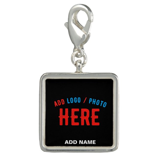 STYLISH MODERN CUSTOMIZABLE BLACK VERIFIED BRANDED CHARM (Front)