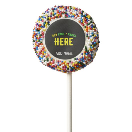STYLISH MODERN CUSTOMIZABLE BLACK VERIFIED BRANDED CHOCOLATE COVERED OREO POP (Zoomed)