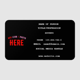 STYLISH MODERN CUSTOMIZABLE BLACK VERIFIED BRANDED CLEAR BUSINESS CARDS