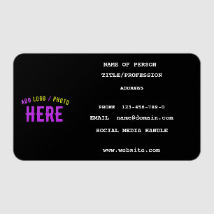 STYLISH MODERN CUSTOMIZABLE BLACK VERIFIED BRANDED CLEAR BUSINESS CARDS