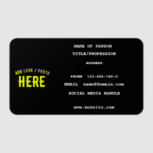 STYLISH MODERN CUSTOMIZABLE BLACK VERIFIED BRANDED CLEAR BUSINESS CARDS