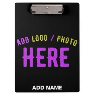 STYLISH MODERN CUSTOMIZABLE BLACK VERIFIED BRANDED CLIPBOARD