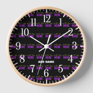 STYLISH MODERN CUSTOMIZABLE BLACK VERIFIED BRANDED CLOCK