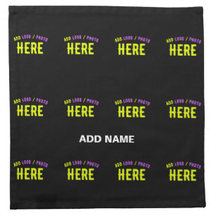 STYLISH MODERN CUSTOMIZABLE BLACK VERIFIED BRANDED CLOTH NAPKIN