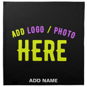 STYLISH MODERN CUSTOMIZABLE BLACK VERIFIED BRANDED CLOTH NAPKIN