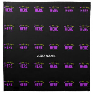 STYLISH MODERN CUSTOMIZABLE BLACK VERIFIED BRANDED CLOTH NAPKIN