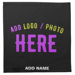 STYLISH MODERN CUSTOMIZABLE BLACK VERIFIED BRANDED CLOTH NAPKIN