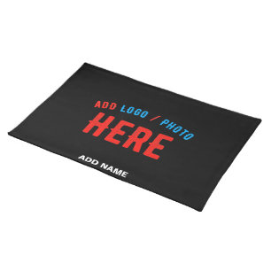 STYLISH MODERN CUSTOMIZABLE BLACK VERIFIED BRANDED CLOTH PLACEMAT