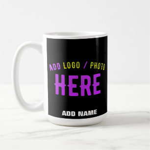 STYLISH MODERN CUSTOMIZABLE BLACK VERIFIED BRANDED COFFEE MUG