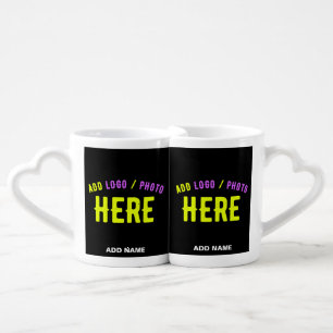 STYLISH MODERN CUSTOMIZABLE BLACK VERIFIED BRANDED COFFEE MUG SET