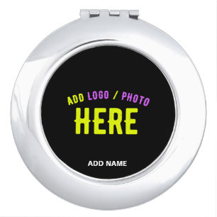 STYLISH MODERN CUSTOMIZABLE BLACK VERIFIED BRANDED COMPACT MIRROR