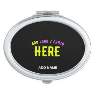 STYLISH MODERN CUSTOMIZABLE BLACK VERIFIED BRANDED COMPACT MIRROR