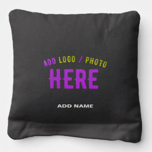STYLISH MODERN CUSTOMIZABLE BLACK VERIFIED BRANDED CORNHOLE BAGS