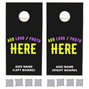 STYLISH MODERN CUSTOMIZABLE BLACK VERIFIED BRANDED CORNHOLE SET