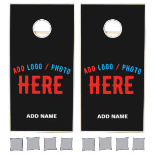 STYLISH MODERN CUSTOMIZABLE BLACK VERIFIED BRANDED CORNHOLE SET