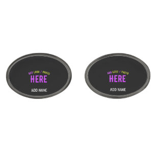 STYLISH MODERN CUSTOMIZABLE BLACK VERIFIED BRANDED CUFFLINKS