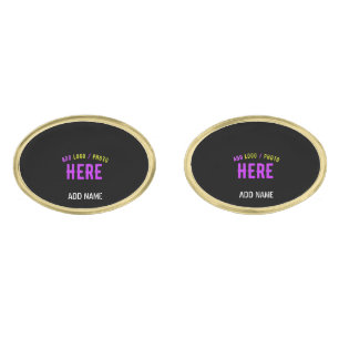 STYLISH MODERN CUSTOMIZABLE BLACK VERIFIED BRANDED CUFFLINKS