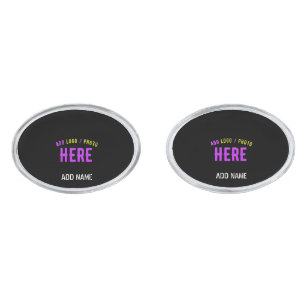 STYLISH MODERN CUSTOMIZABLE BLACK VERIFIED BRANDED CUFFLINKS