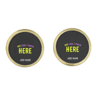 STYLISH MODERN CUSTOMIZABLE BLACK VERIFIED BRANDED CUFFLINKS