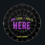 STYLISH MODERN CUSTOMIZABLE BLACK VERIFIED BRANDED DART BOARD<br><div class="desc">THIS IS A DESIGN FITTING FOR EVERYONE.YOU CAN CHANGE, RESIZE OR ADD LOGO, PHOTO, TEXT AND COLOURS THE WAY YOU LIKE.THANK YOU.</div>