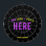 STYLISH MODERN CUSTOMIZABLE BLACK VERIFIED BRANDED DART BOARD<br><div class="desc">THIS IS A DESIGN FITTING FOR EVERYONE.YOU CAN CHANGE, RESIZE OR ADD LOGO, PHOTO, TEXT AND COLOURS THE WAY YOU LIKE.THANK YOU.</div>